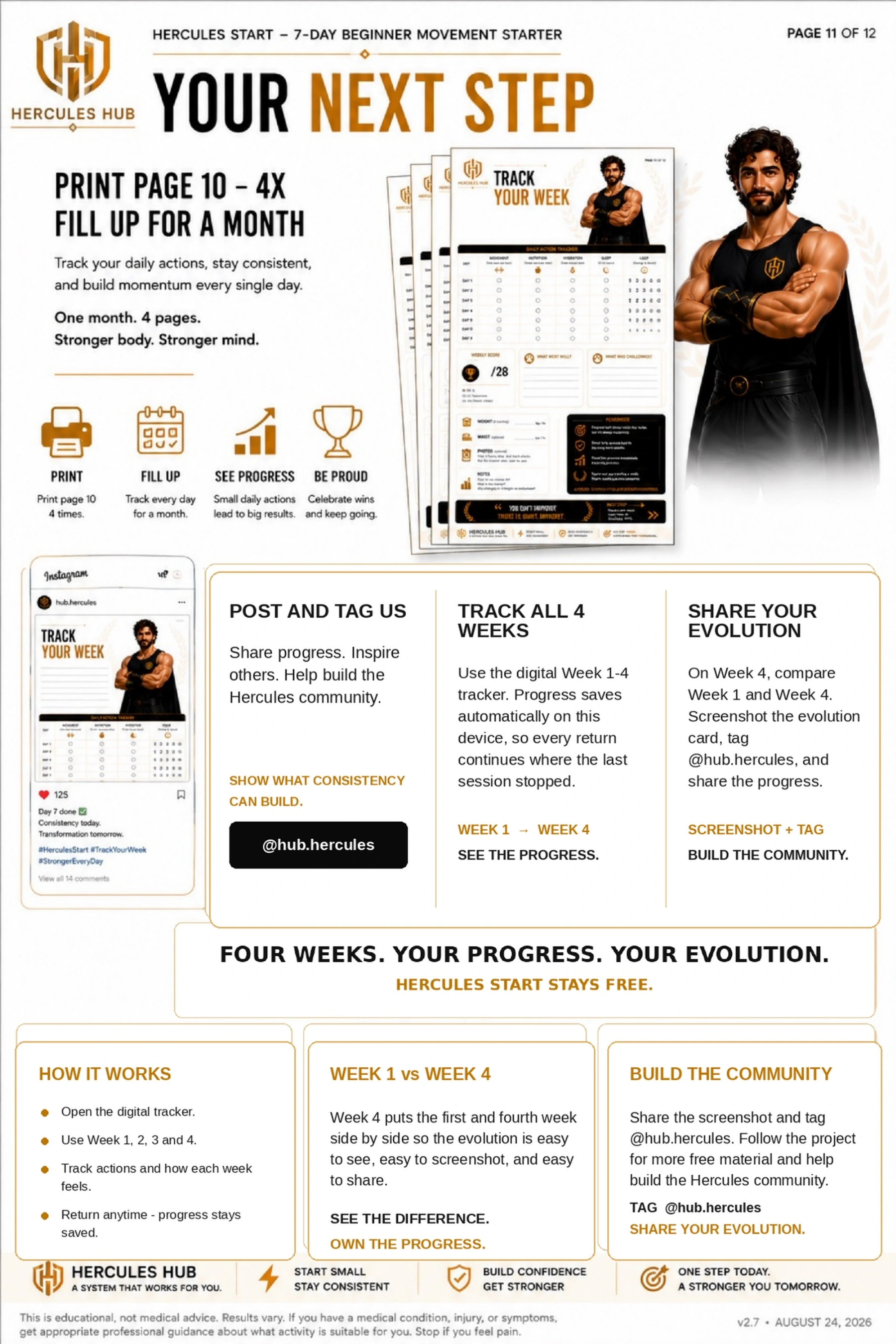 Guide page 11 of 12 - four-week tracking and community sharing