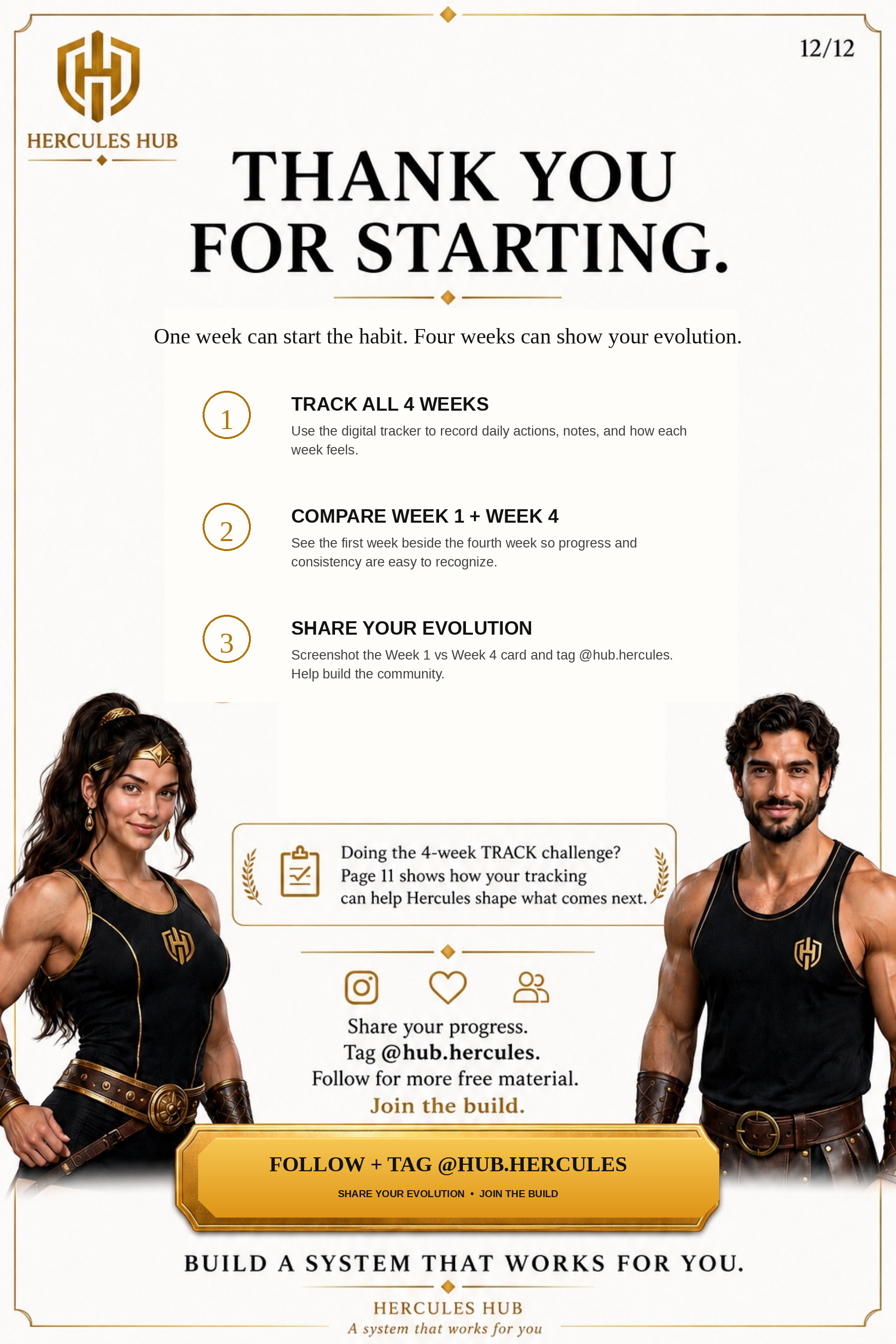 Guide page 12 of 12 - track four weeks and share your evolution